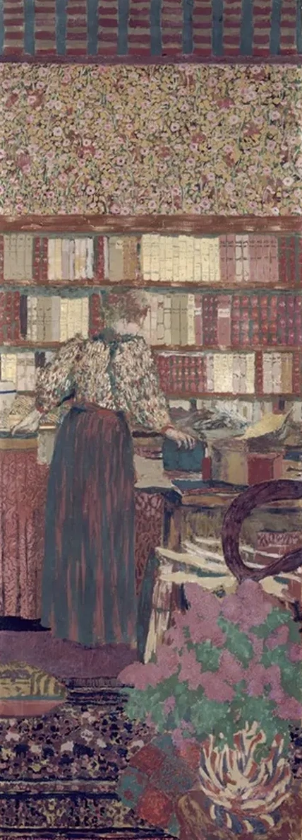 Personnages Dans Un Int Rieur. le Choix Des Livres