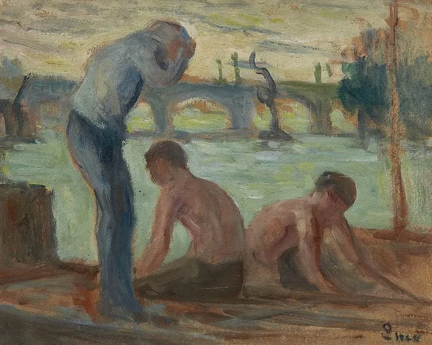 Personnages En Bord de Seine