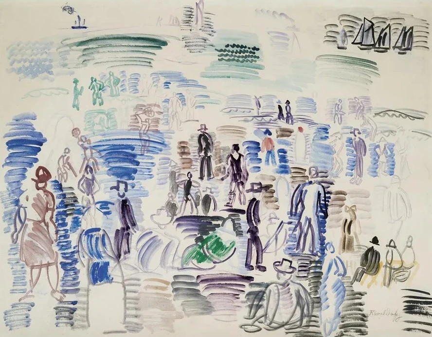 Personnages Sur la Plage