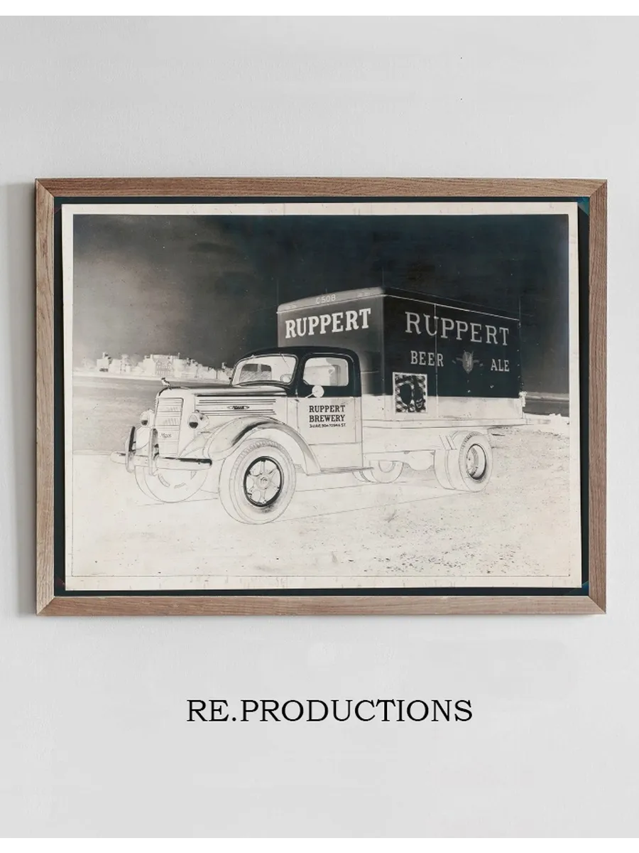 Perspective Drawing of Painted Design of Mack Delivery Truck Ruppert Beer Ale