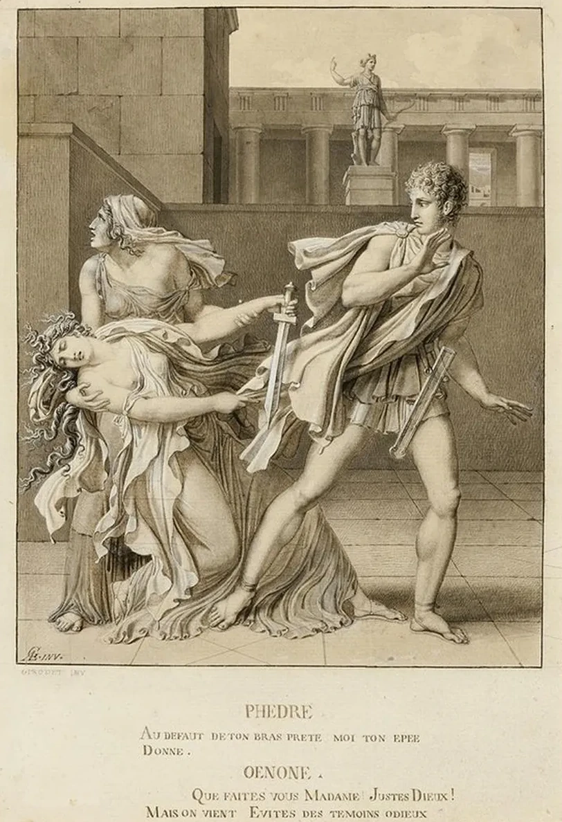 Phaedre, Having Declared Her Passion, Attempts to Kill Herself with the Sword of Hippolytus