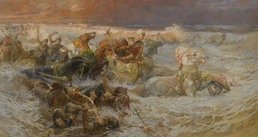 Pharaoh And His Army Engulfed By The Red Sea
