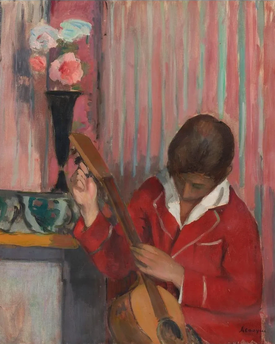 Pierre Lebasque Jouant de la Guitare