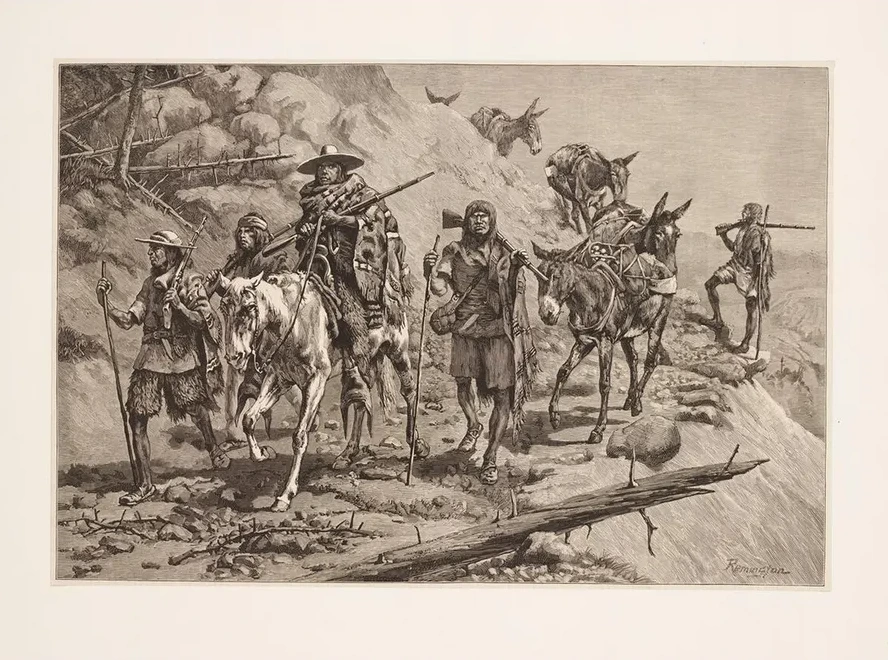 Pima Indians Convoying a Silver Train in Mexico
