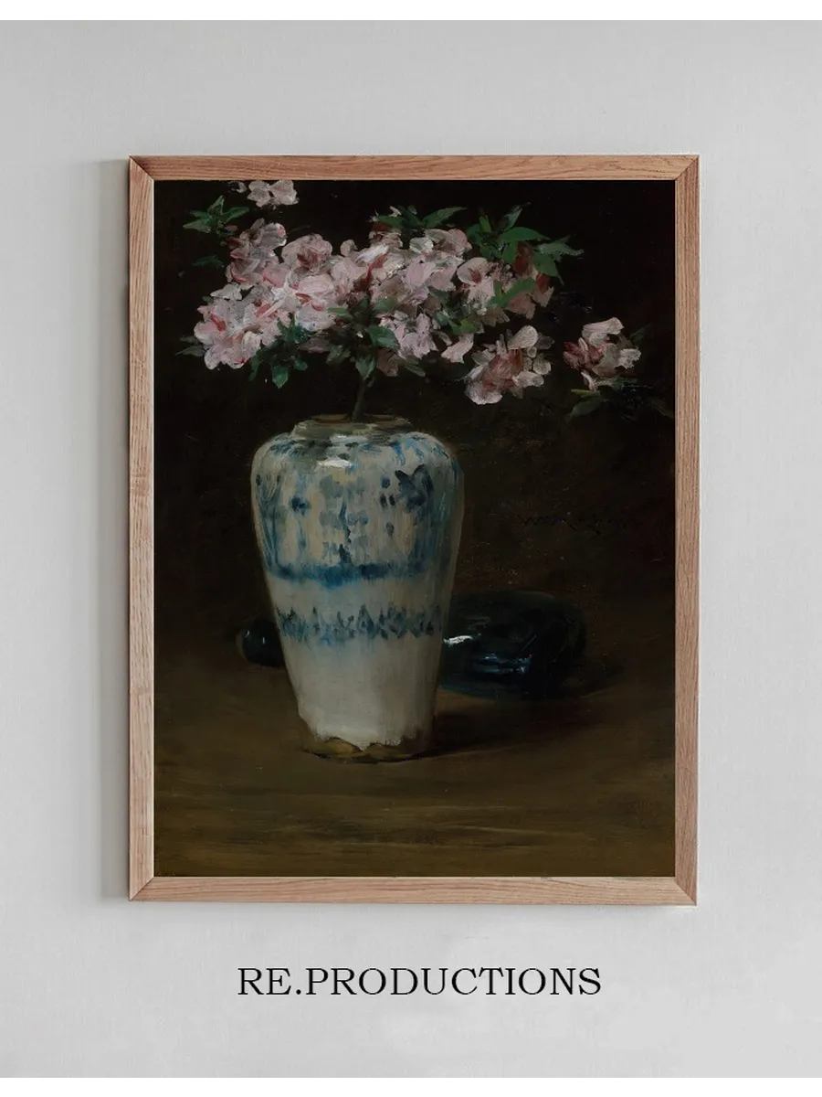 Pink Azalea, Chinese Vase