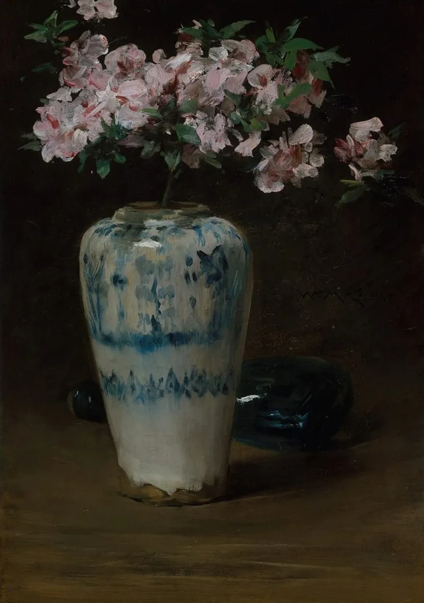 Pink Azalea, Chinese Vase
