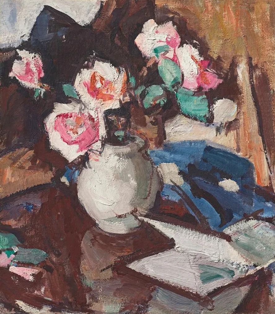 Pink Roses in a Vase