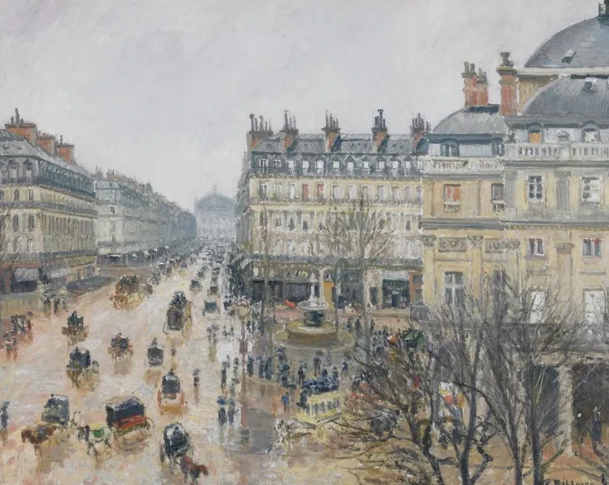 Place du Th tre Fran ais, Paris Rain