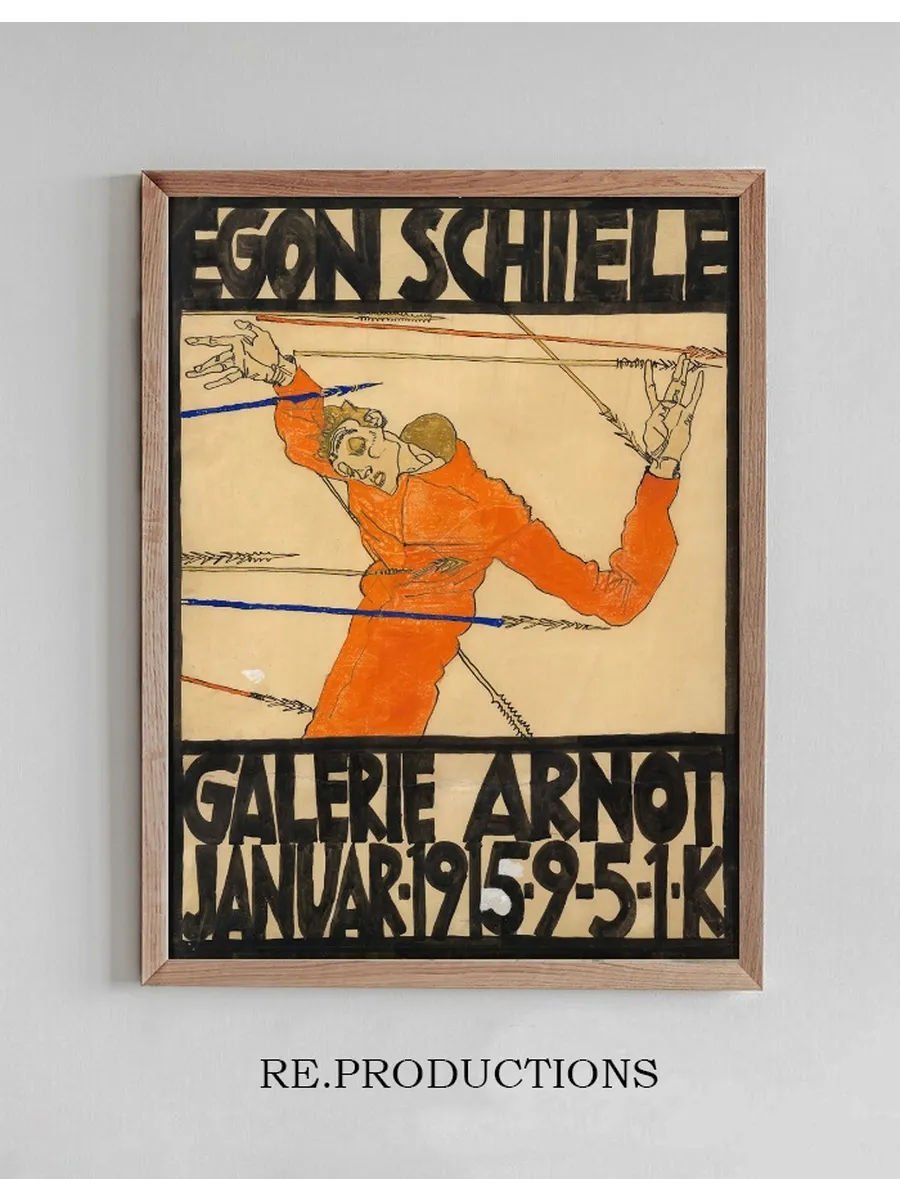 Plakat Der Schiele - Ausstellung in Der Galerie Arnot