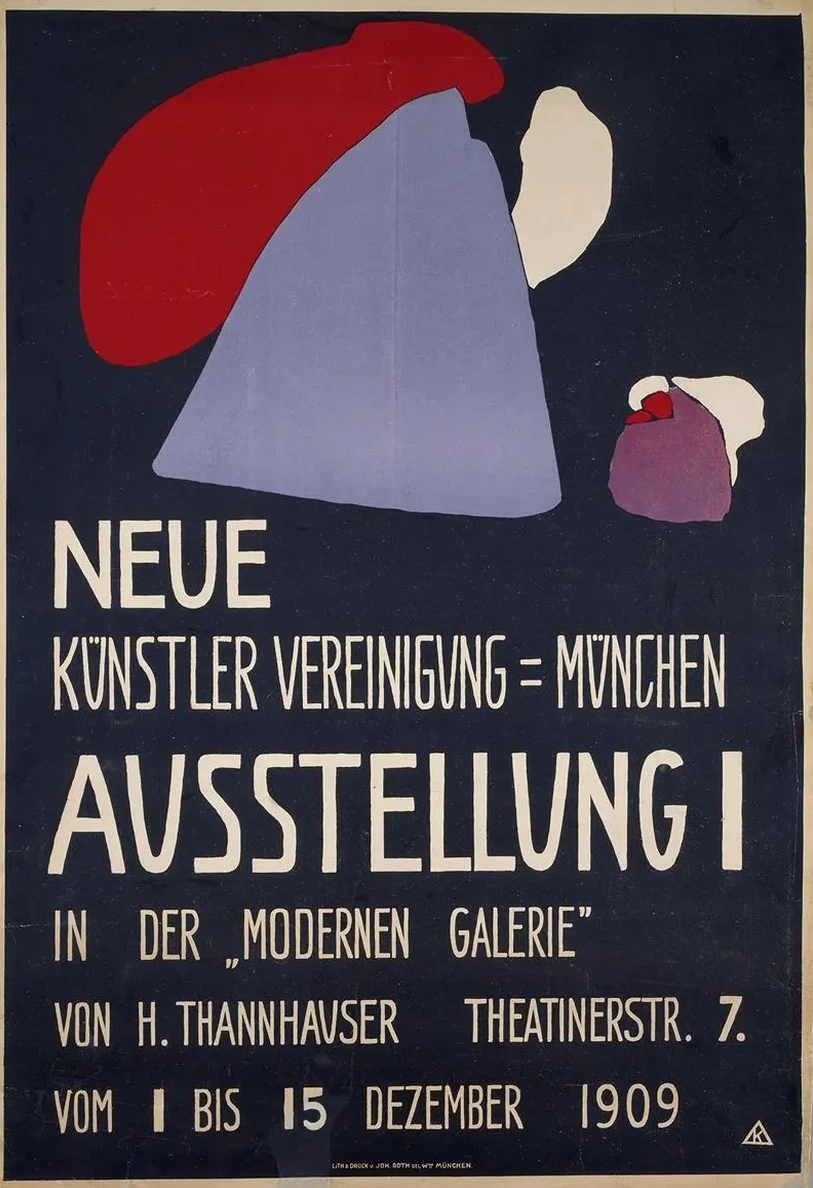 Plakat F R Die Erste Ausstellung Der Neuen K Nstlervereinigung M Nchen