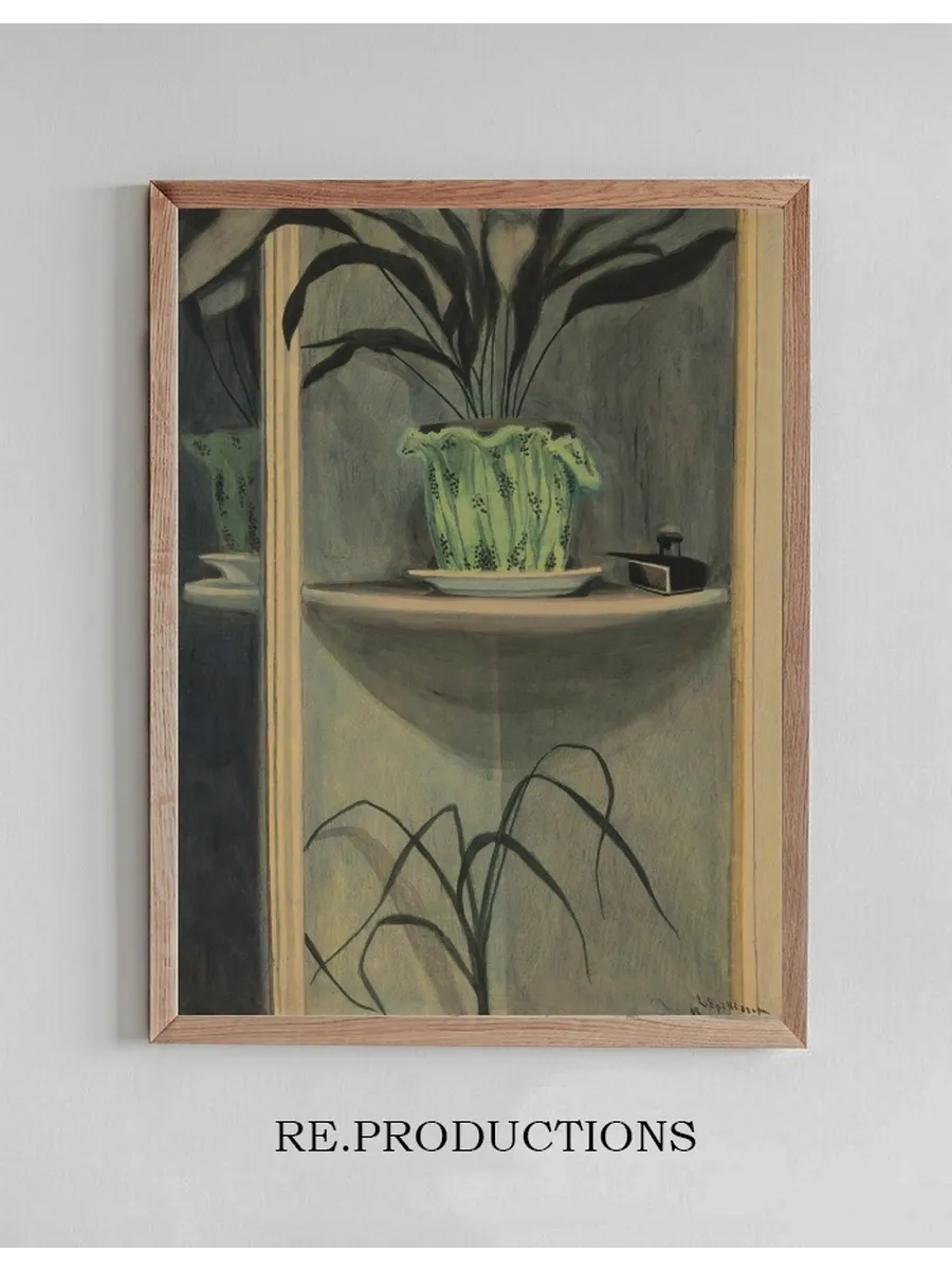 Planten, Inktpot En Spiegel