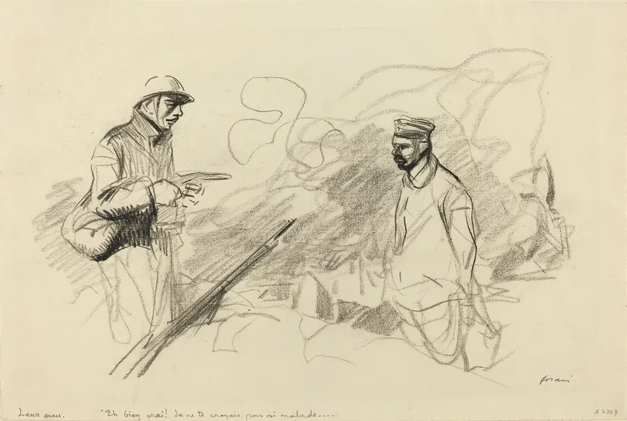 Poilu Acknowledging German Soldier