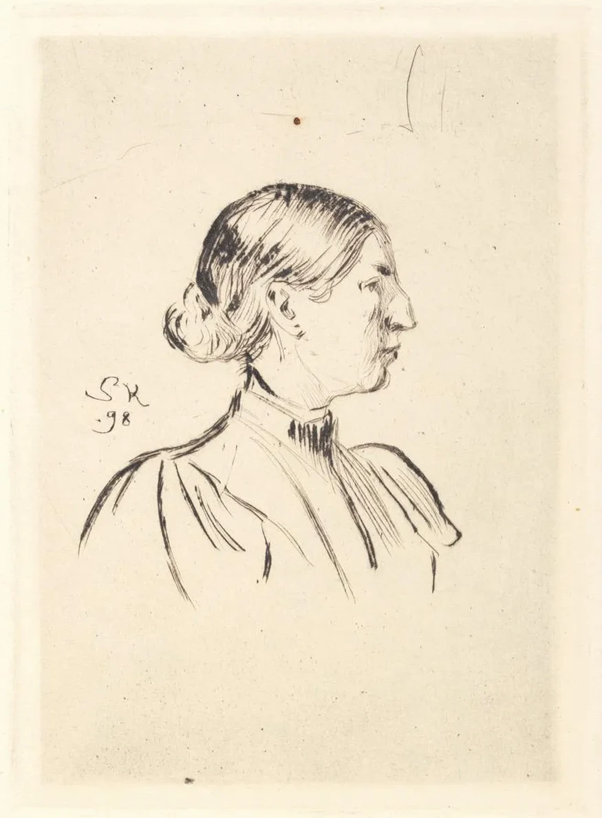 Portr T af Anna Ancher, Profil