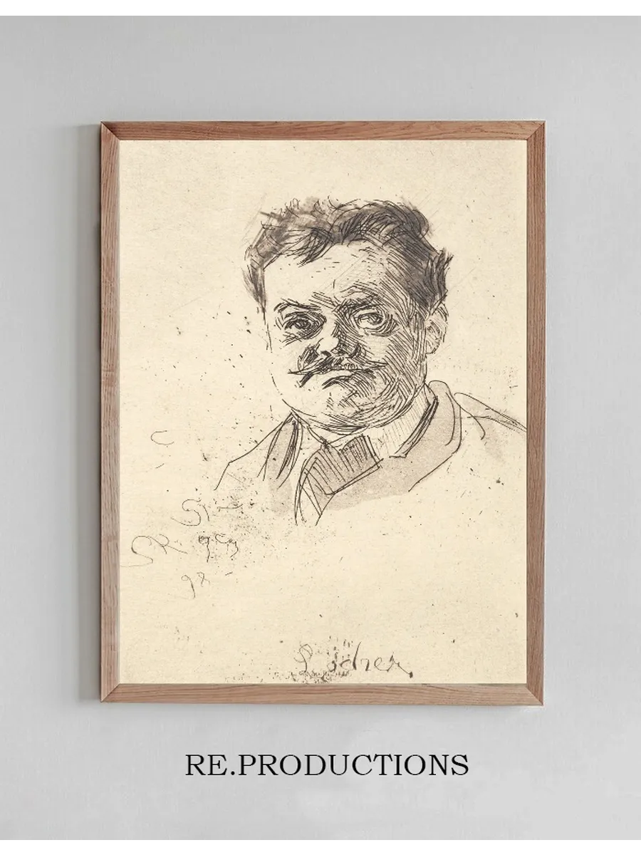 Portr T af Carl Locher, En Face