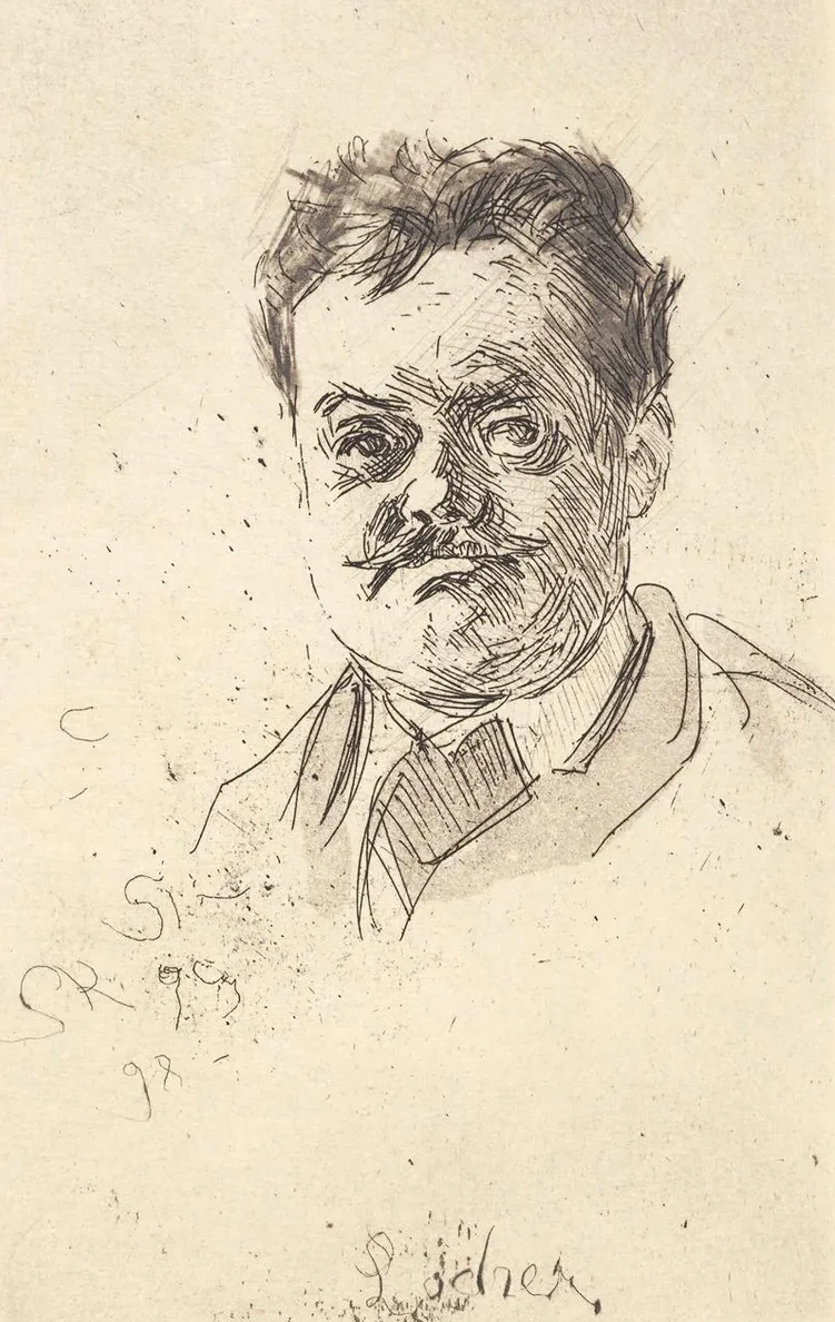 Portr T af Carl Locher, En Face