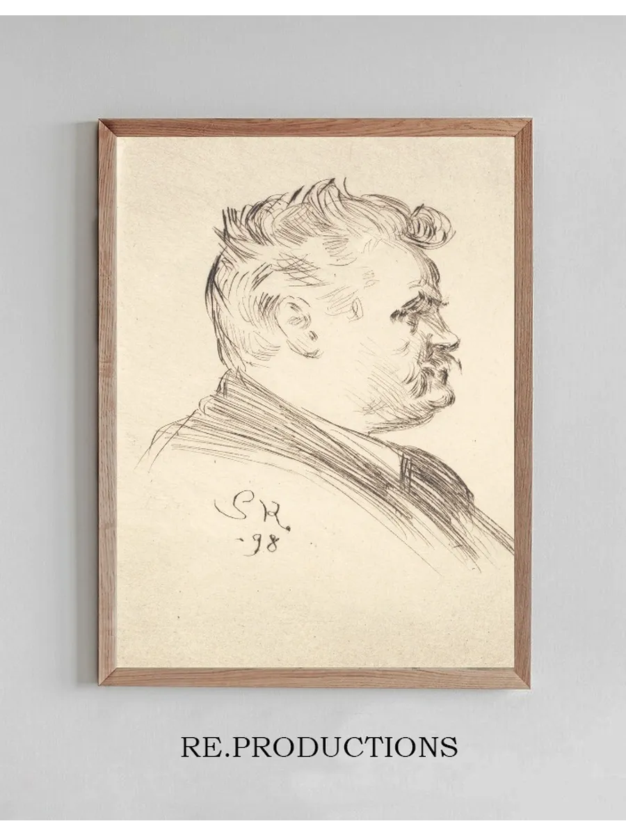 Portr T af Carl Locher, Profil