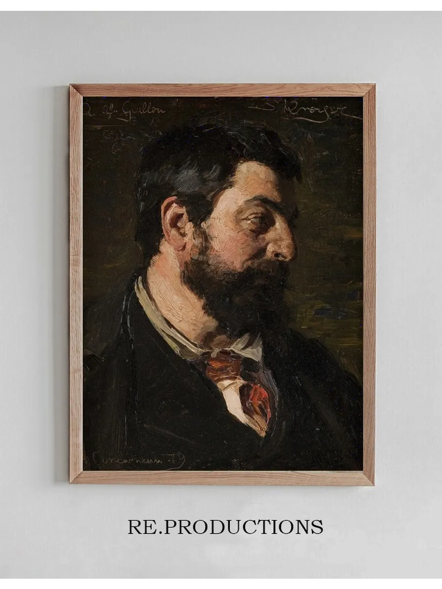 Portr T af Den Franske Maler Alfred Guillou