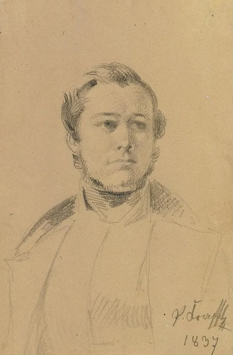 Portr tstudie Franz Xaver Eckl