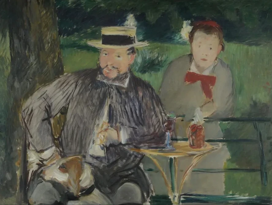 Portrait D ernest Hosched Et Sa Fille Marthe