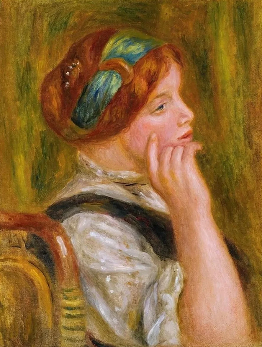 Portrait De Femme Au Bandeau Vert