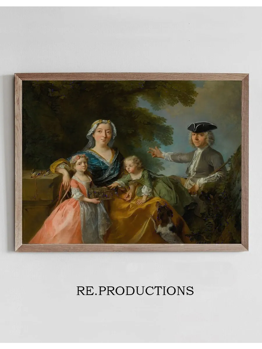Portrait Of A Family, Traditionally IdentifiedAs Mr. And Mrs. Saint - Martin With Their Two Children In A Landsc