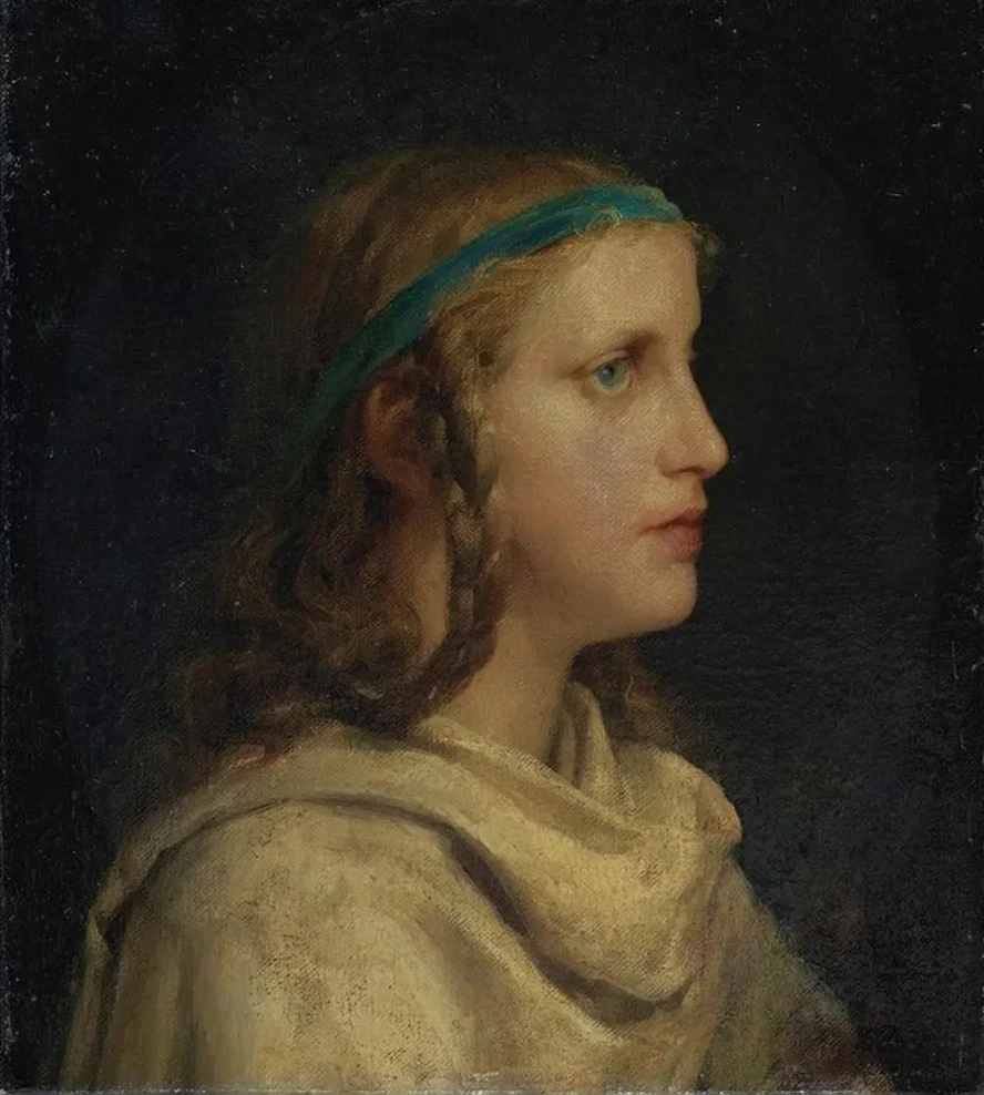 Portrait Of A Girl In Profile