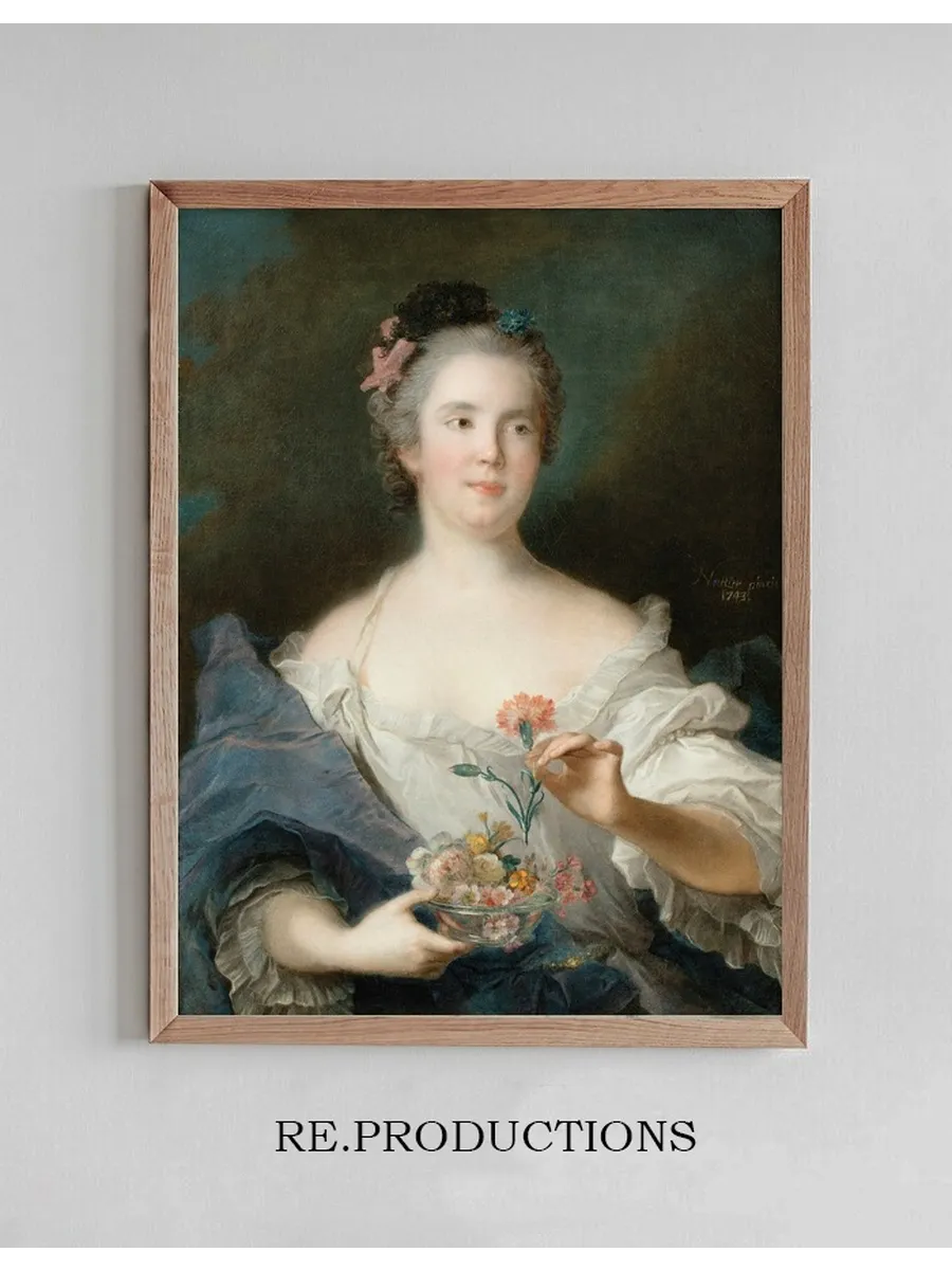 Portrait Of A Lady Holding A Carnation, Said To Be La Duchesse De Ch teauroux