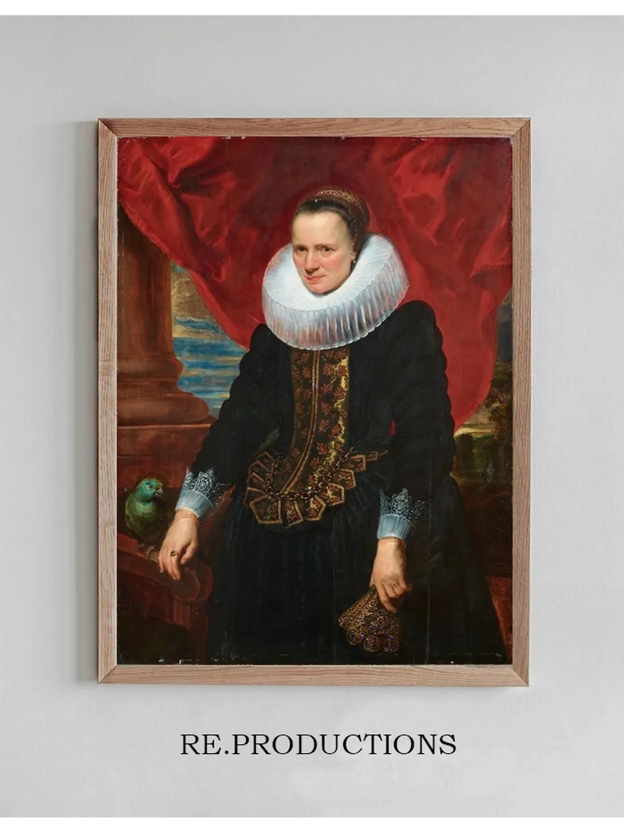 Portrait Of A Noblewoman With A Parrot