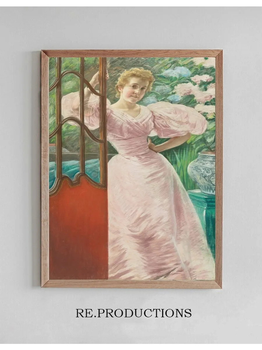 Portrait Of A Young Woman In A Conservatory