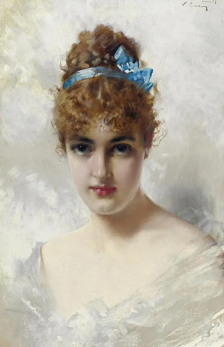Portrait Of A Young Woman In White
