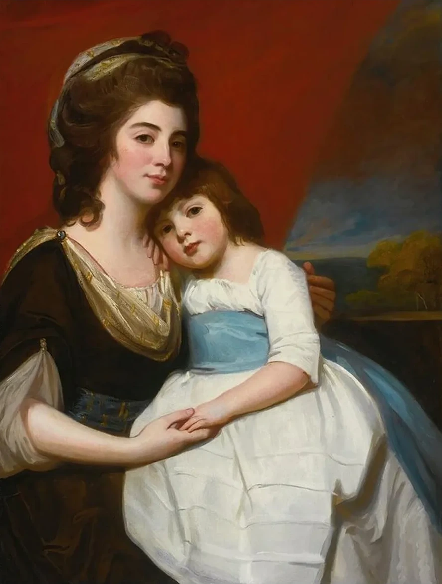 Portrait Of Lady Georgiana Smyth (Circa 1757 - 1799)And Her Son