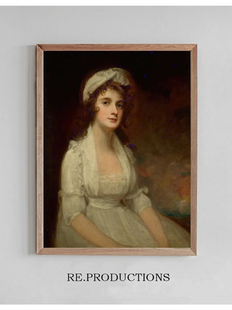 Portrait Of Miss Elizabeth Tighe (1774 - 1857), Half - Length, Wearing A White Dress