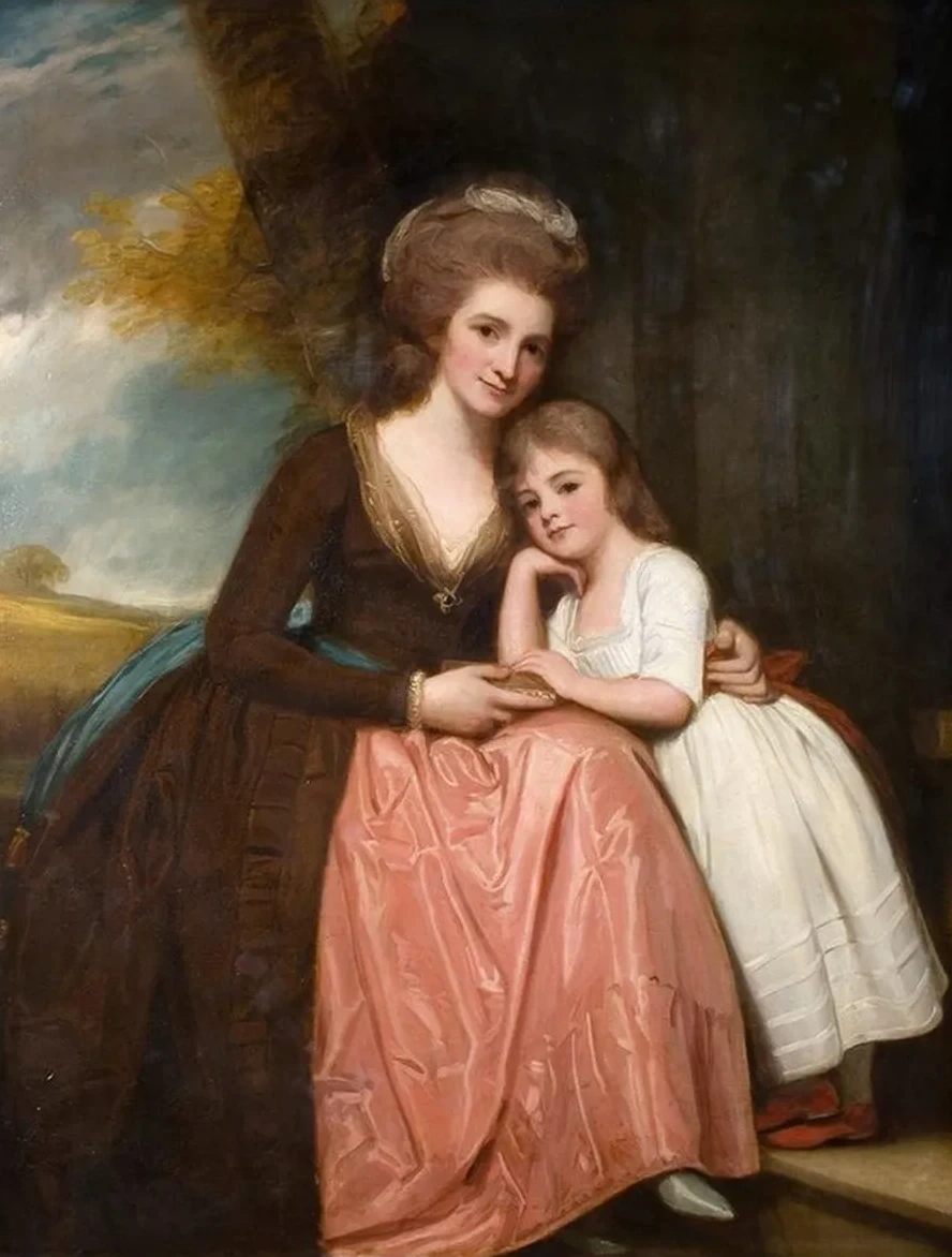 Portrait Of Mrs Bracebridge And Her Daughter Mary