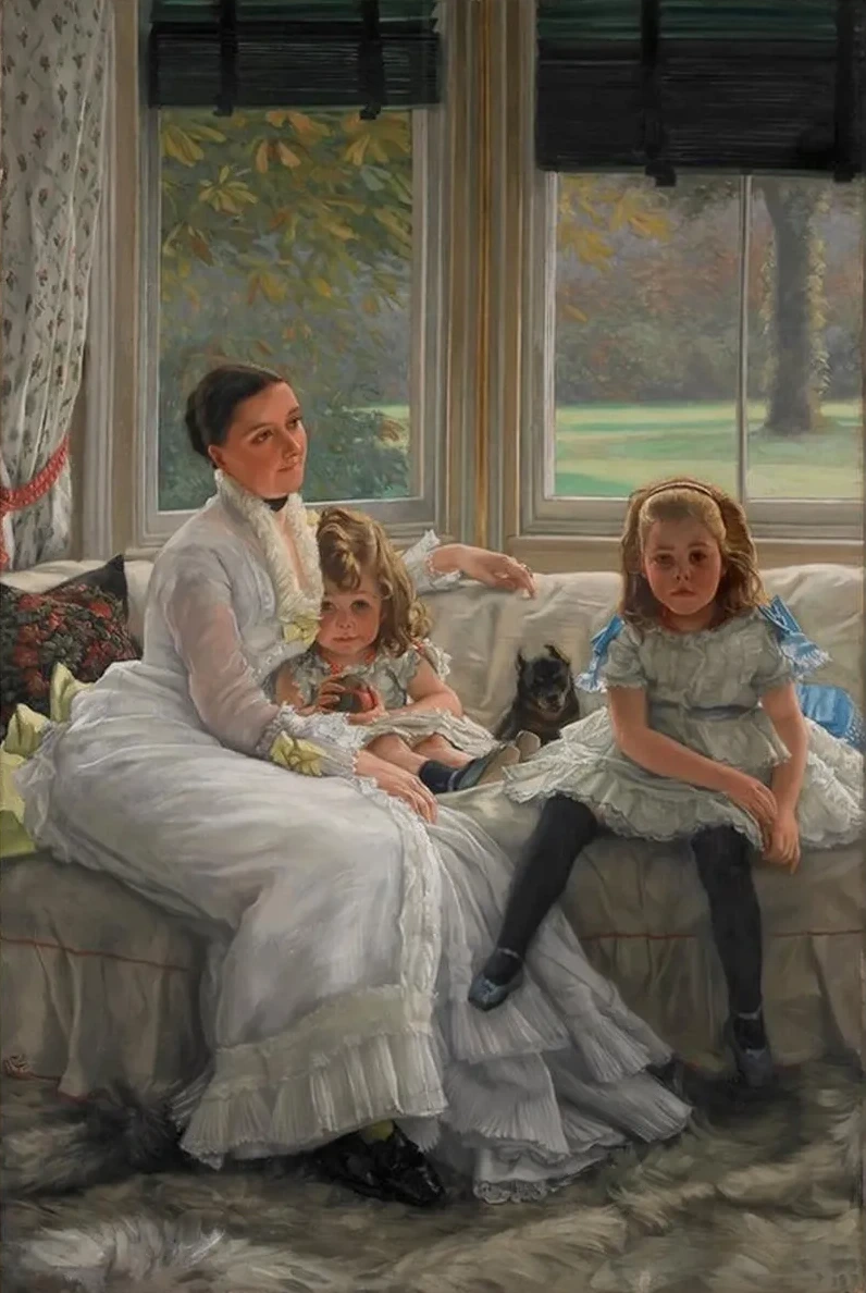 Portrait Of Mrs Catherine Smith Gill And Two Of Her Children