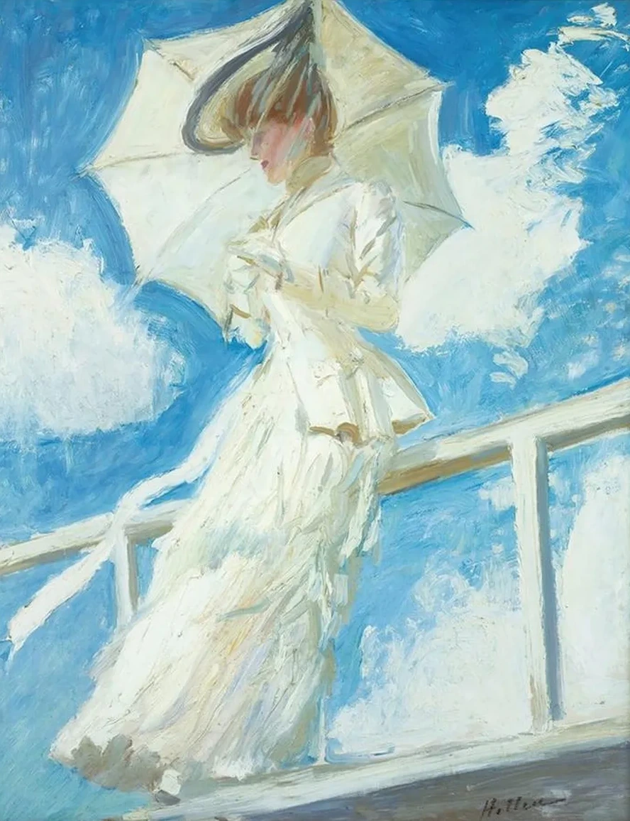 Portrait Of Mrs Helleu With An Umbrella