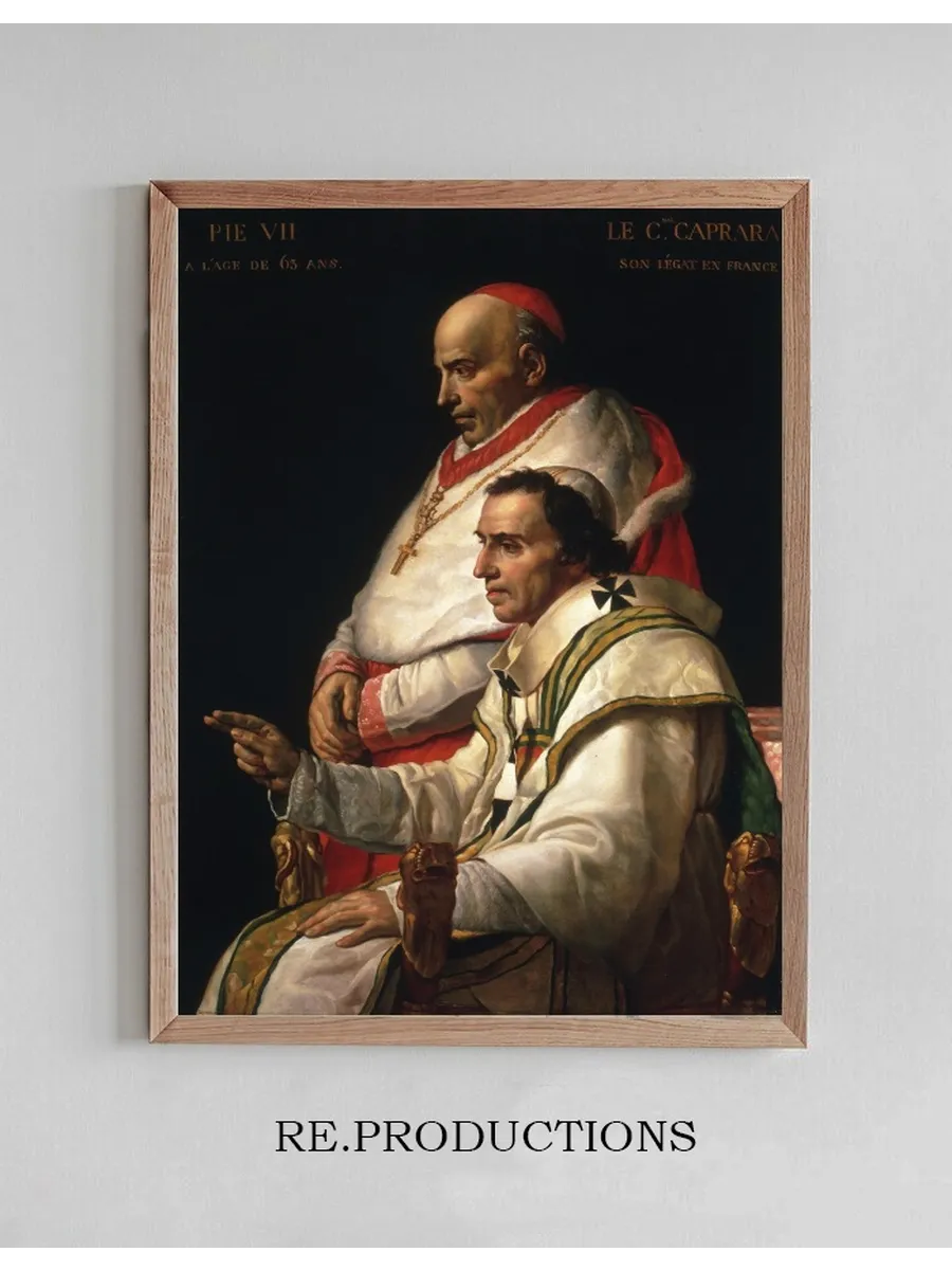 Portrait Of Pope Pius VII And Cardinal Caprara