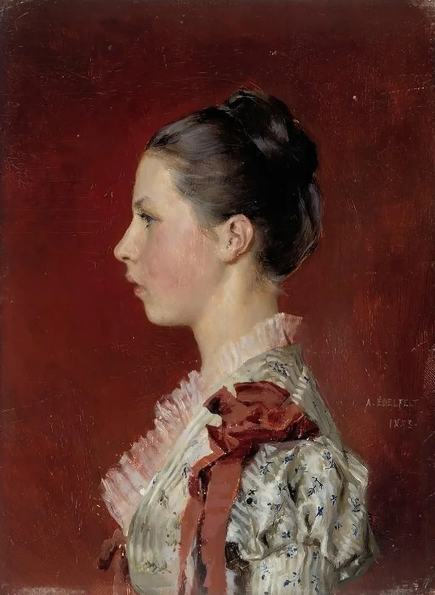 Portrait Of The Artist's Sister Annie Edelfelt