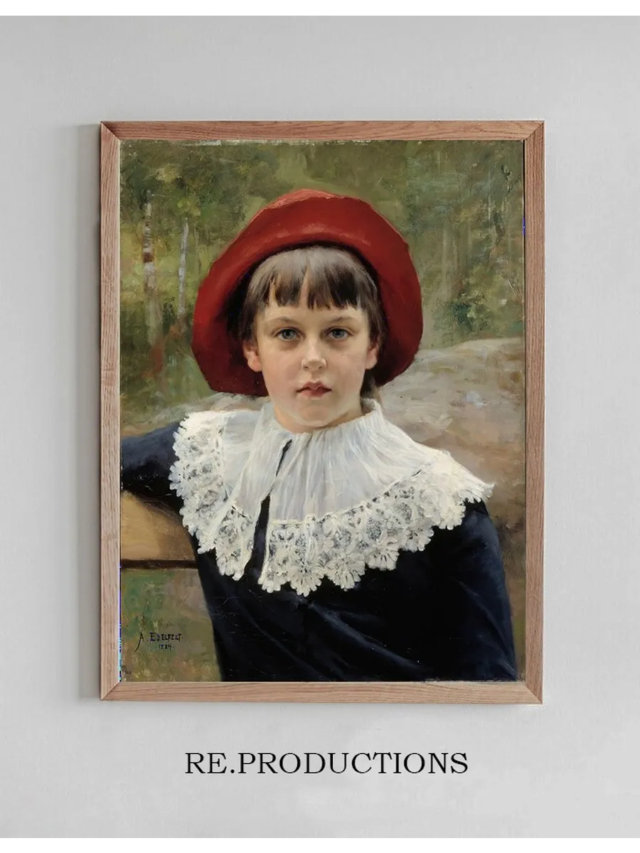 Portrait Of The Artist's Sister Berta Edelfelt