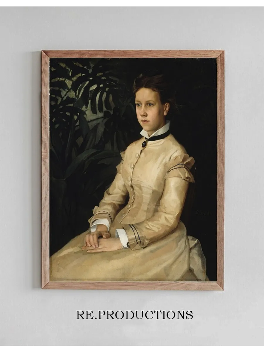 Portrait Of The Artist's Sister Ellen Edelfelt