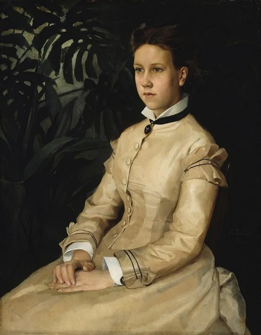 Portrait Of The Artist's Sister Ellen Edelfelt