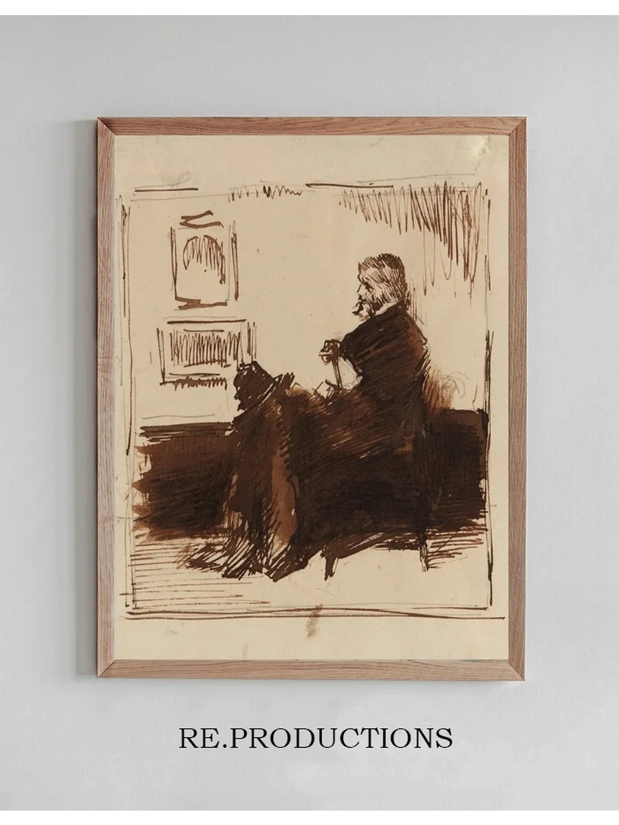 Portrait Sketch of Thomas Carlyle