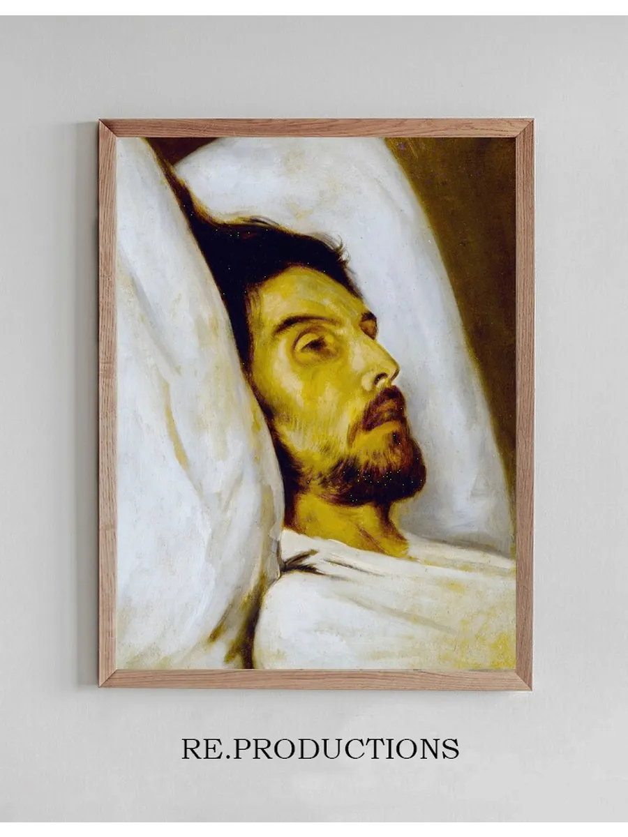 Portrait D Homme Sur Son Lit de Mort, Autrefois Dit Armand Carrel