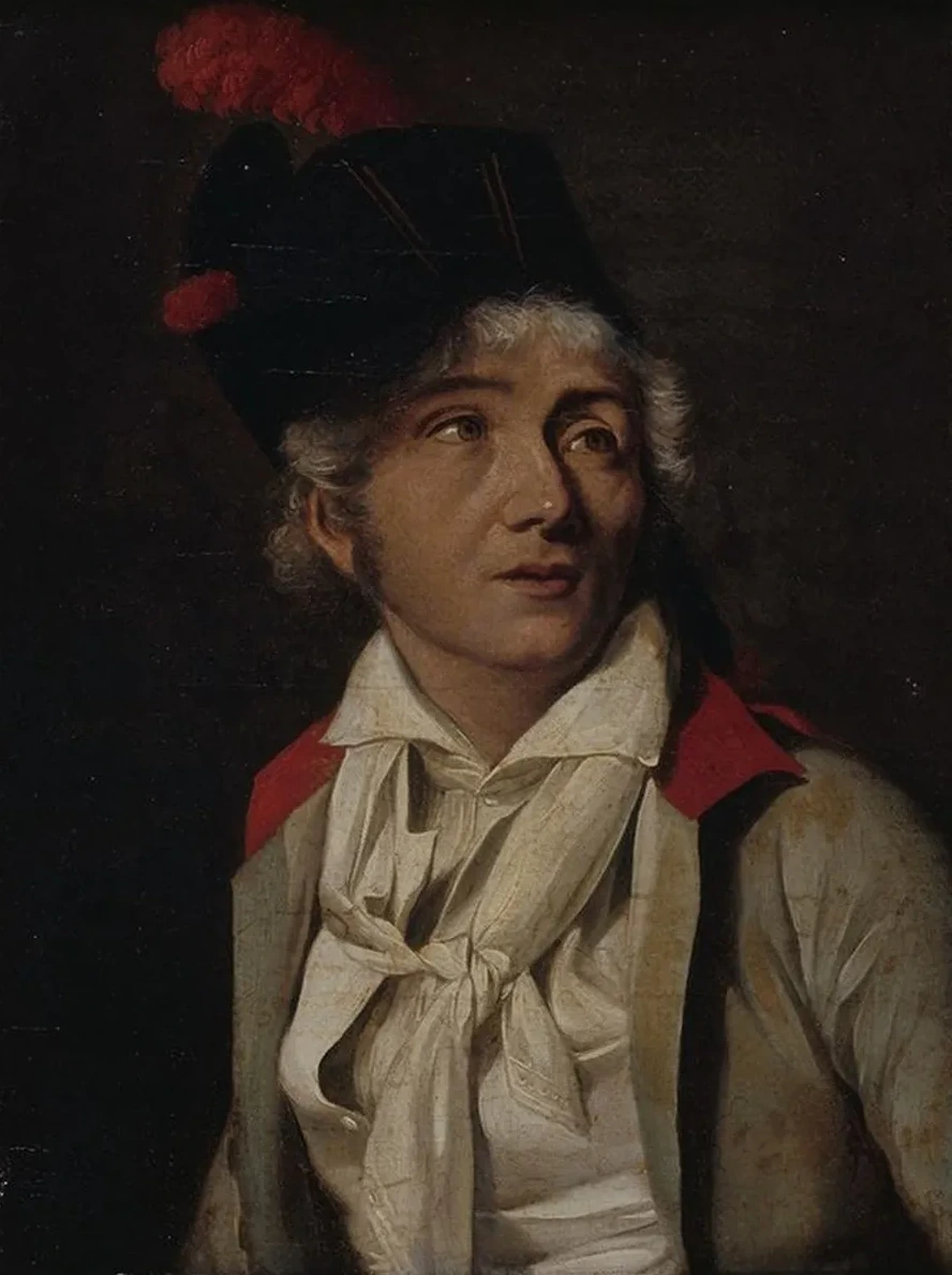 Portrait D Un Acteur, En Veste Blanche Collet Rouge