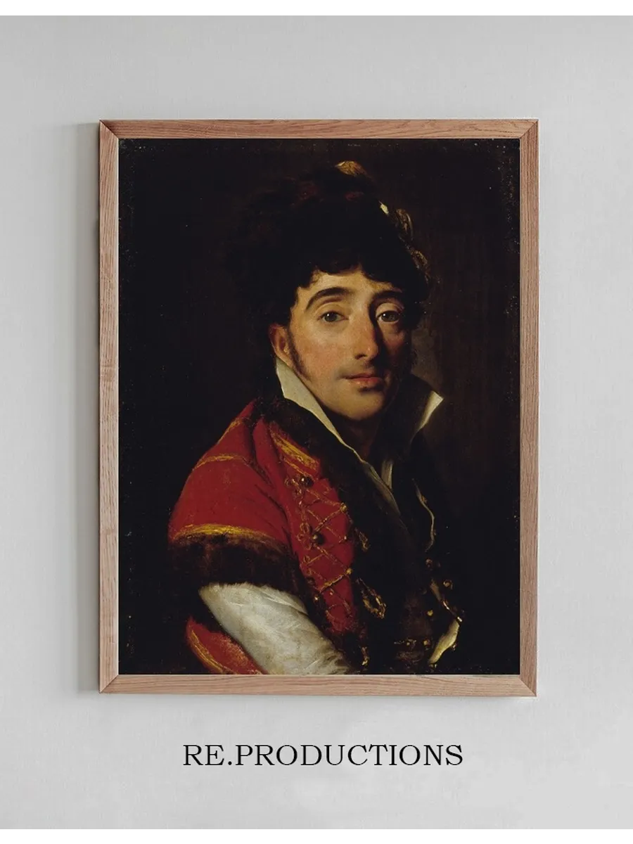 Portrait D Un Acteur, En Veste Rouge Bord E de Fourrure
