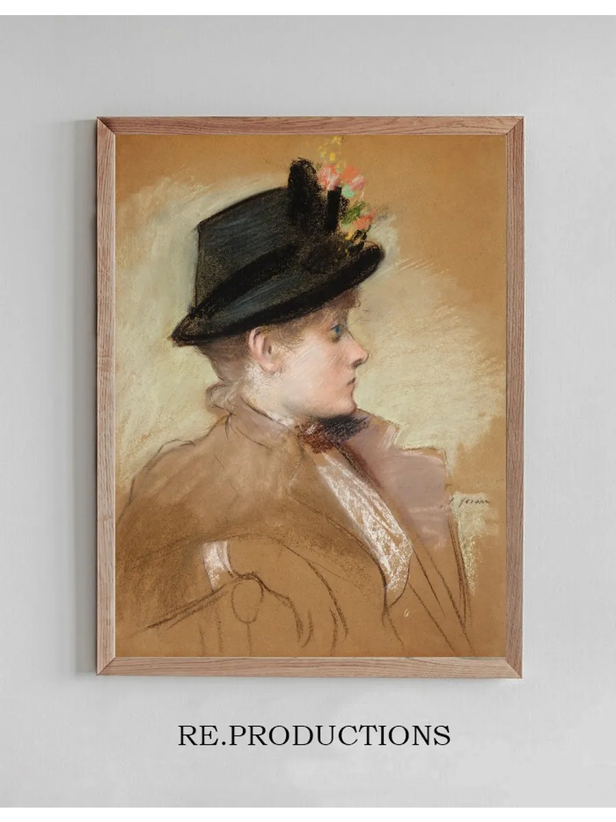 Portrait D Une Jeune L Gante Au Chapeau