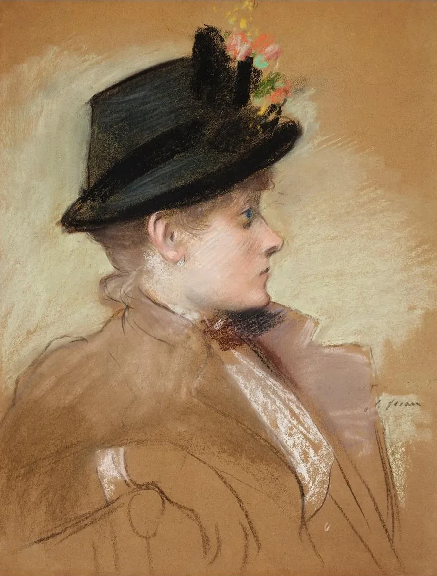 Portrait D Une Jeune L Gante Au Chapeau