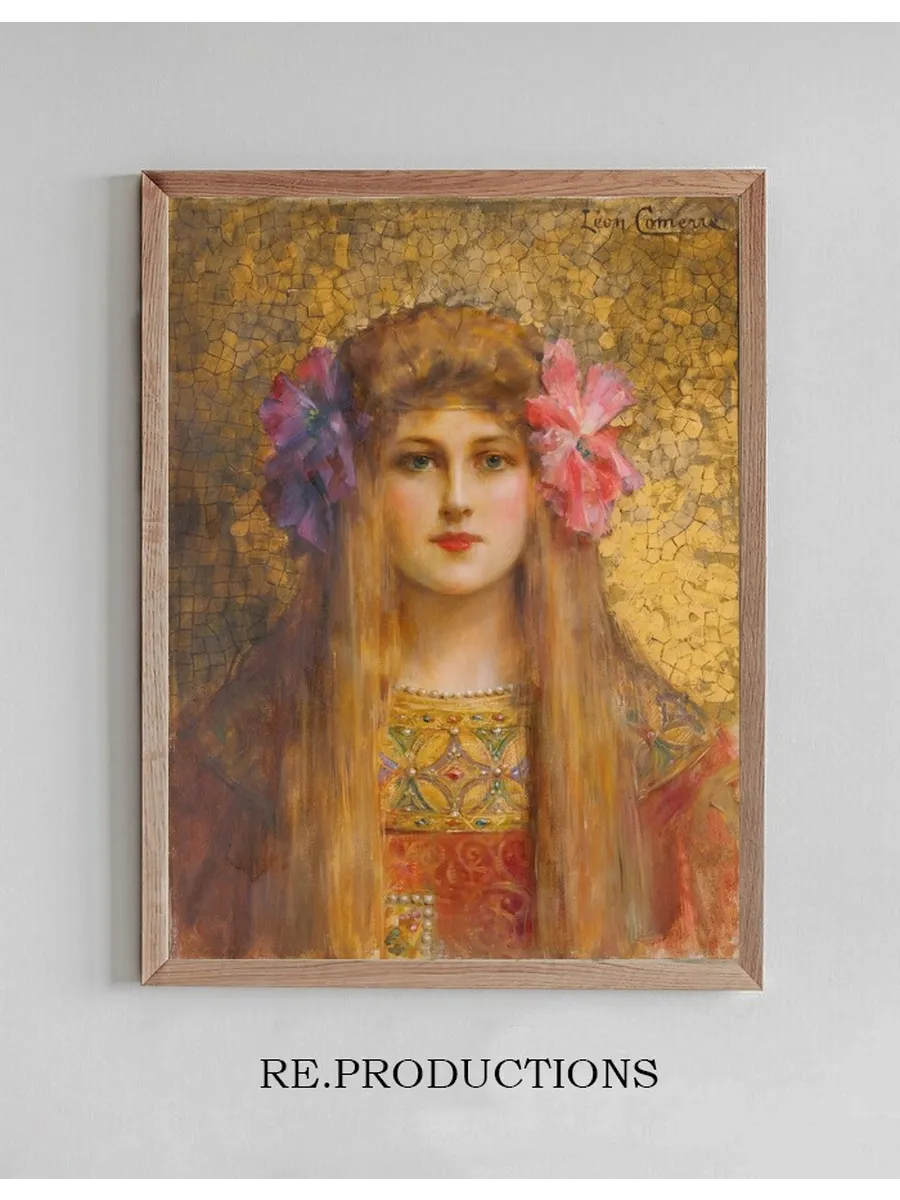 Portrait de Femme Au Turban Fleuri