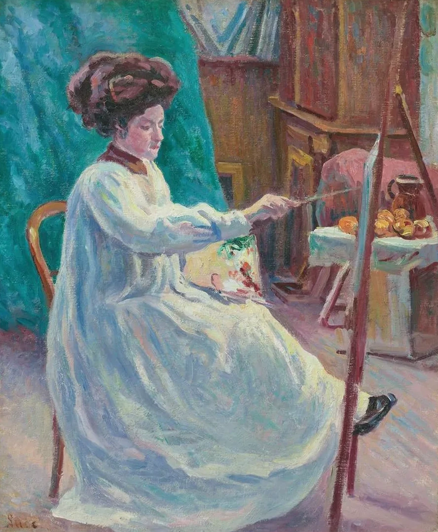 Portrait de Madame Jourdan Dans Son Atelier