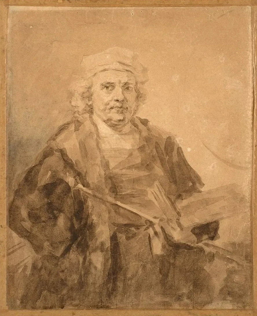 Portrait de Rembrandt la Palette