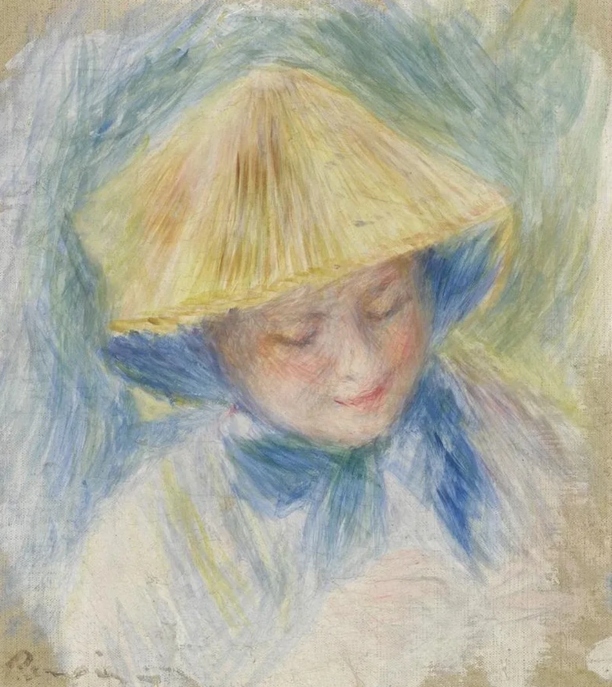 Portrait de Femme En Chapeau de Paille (madame Clapisson)